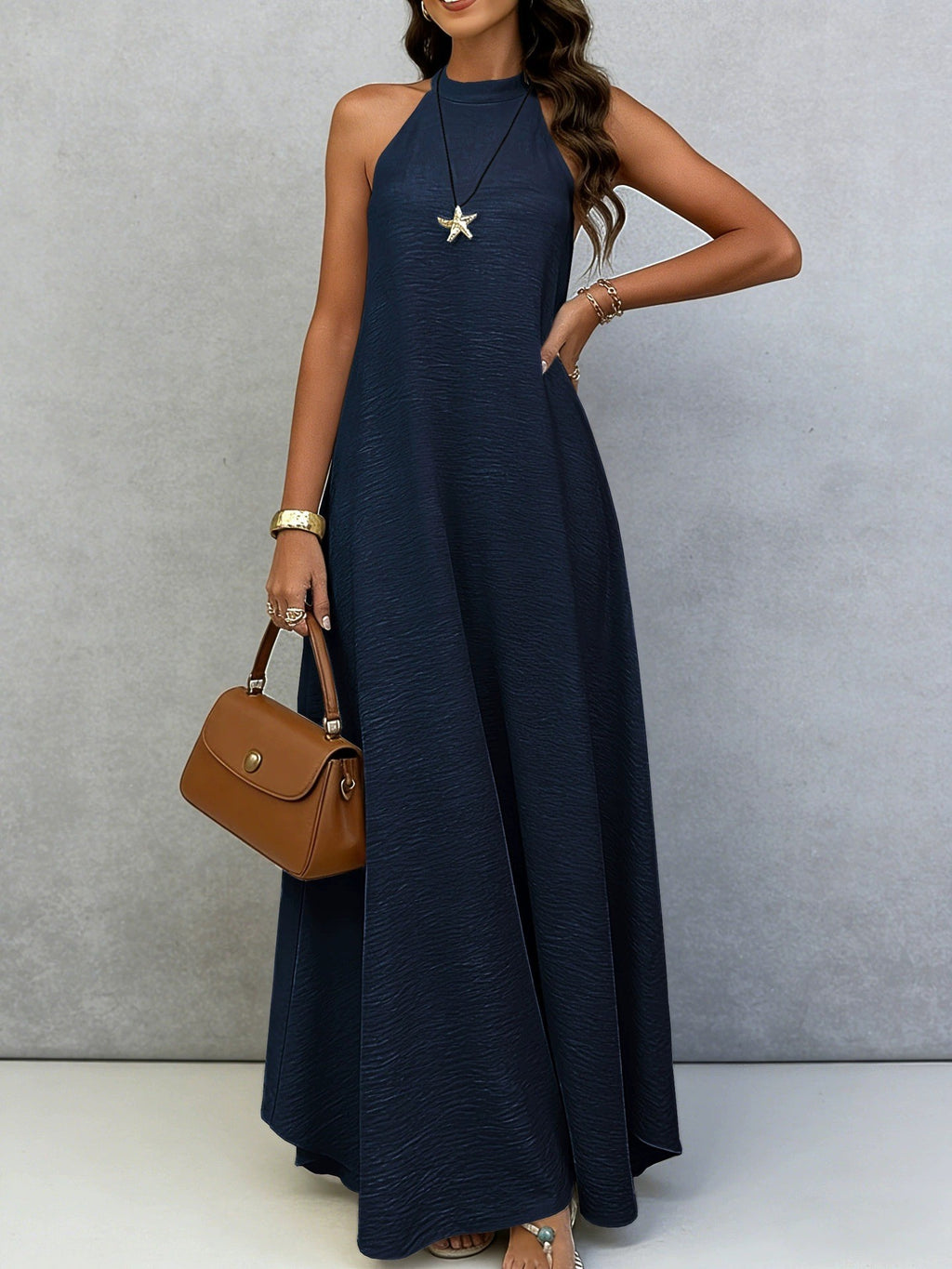 Women's Spring & Summer Sleeveless Solid Color Casual Comfort Dress