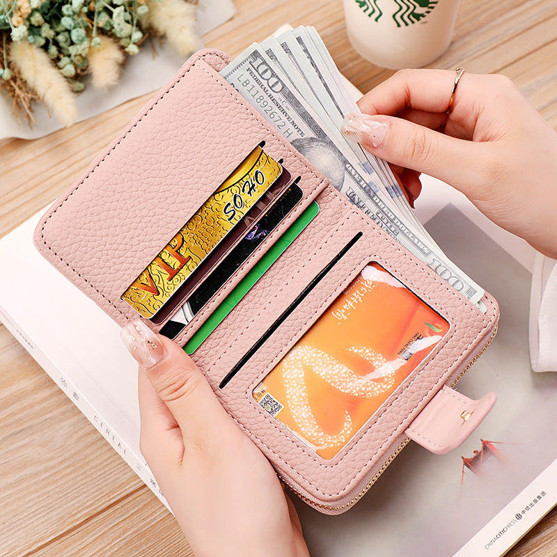 2026 New Diamond One-Piece Wallet Women’s Short Organizer Card Holder with Attractive Function
