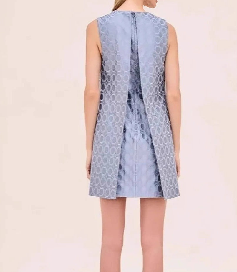 Women's Fashion Printed Round Neck Sleeveless Dress