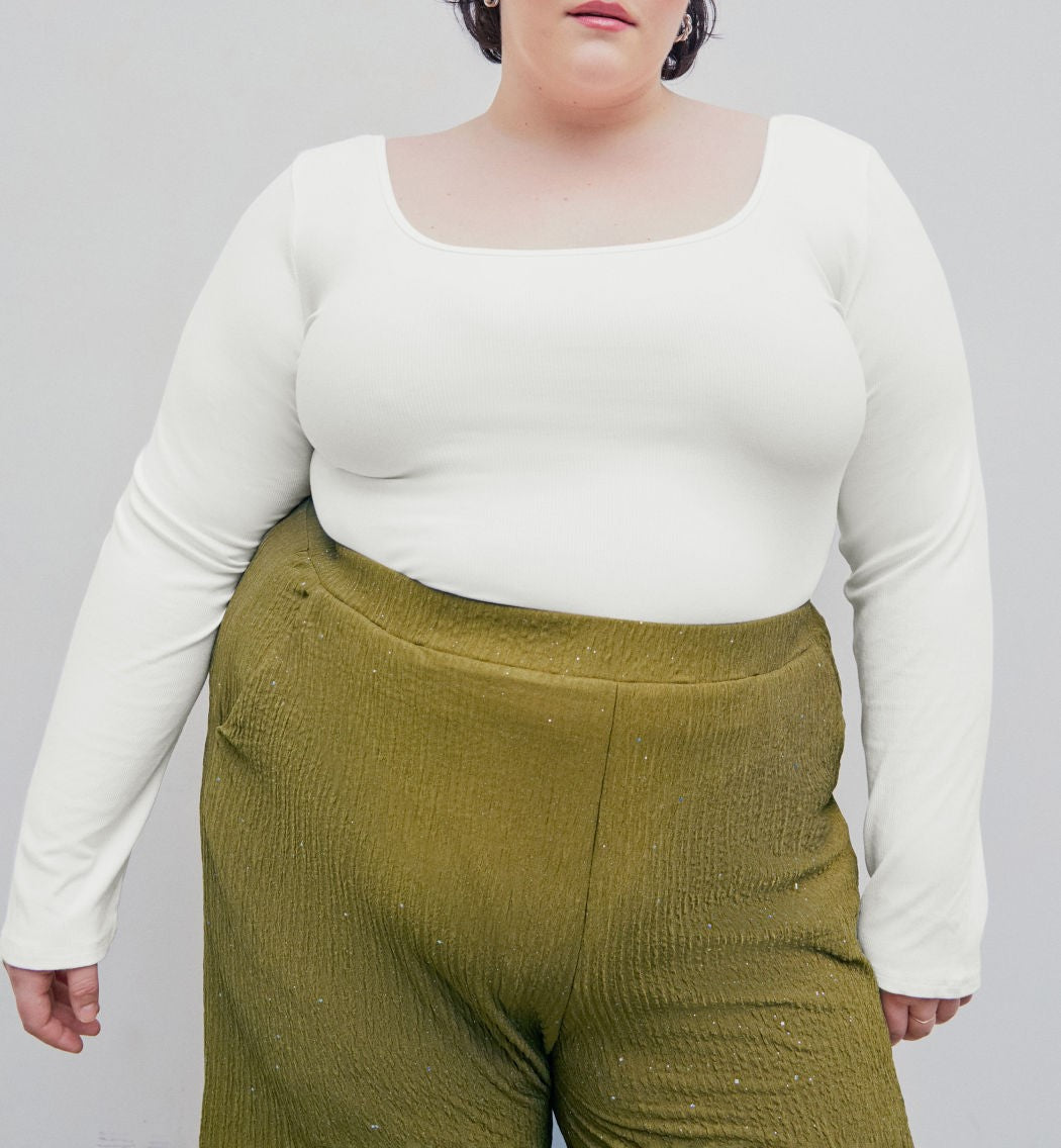2025Autumn & Winter European-American Plus-Size Women's Square Neck Knitted Long Sleeve Jumpsuit – All-Match Temperament Bodysu