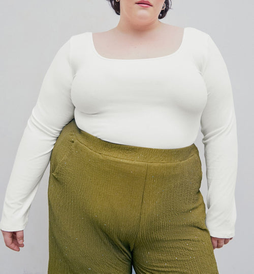 2025Autumn & Winter European-American Plus-Size Women's Square Neck Knitted Long Sleeve Jumpsuit – All-Match Temperament Bodysu