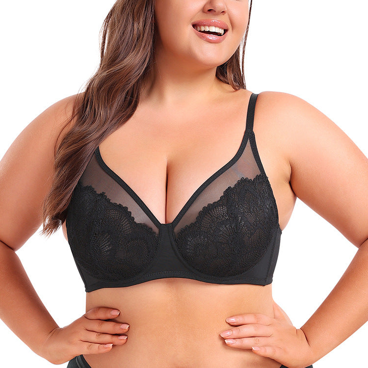 Plus Size Lace Push-Up Bra – Summer Ultra-Thin, Breathable Support Bra