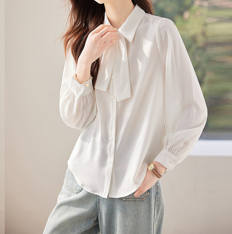 Women's College Student Career Interview Dress Shirt - Professional Button-Up Blouse