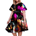 Spring/Summer Women’s Elegant Temperament Commuter Slim Fit Plus Size Dress – Office Casual Fashion Midi Dress