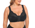 Adjustable Plus Size Longline Sports Bra Vest with Side Support, Body Shaping Fit & 3-Row Hook-and-Eye Closure