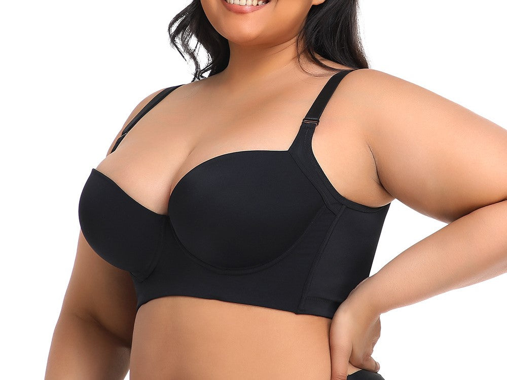 Women’s Adjustable Lift & Support Bra – Side Breast Control, Anti-Sagging Design, Full Coverage Push-Up,