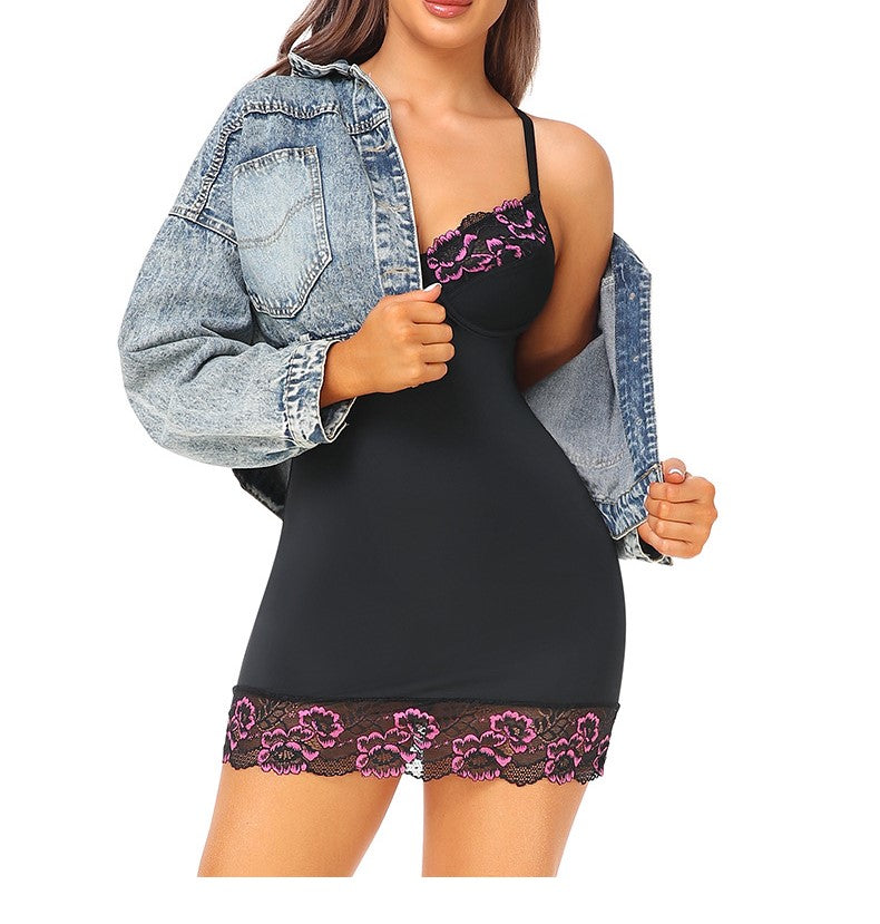 Women’s Backless Lace Tight Hip Sling Dress