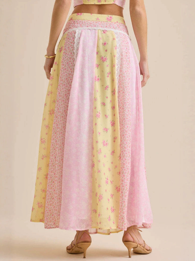 Spring and Summer New Printed Camisole and Long Skirt Two-Piece Set for Women
