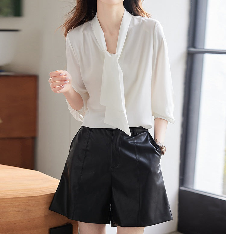 Women's Western Style Workplace Top - Long Sleeve Spring & Autumn Office Shirt