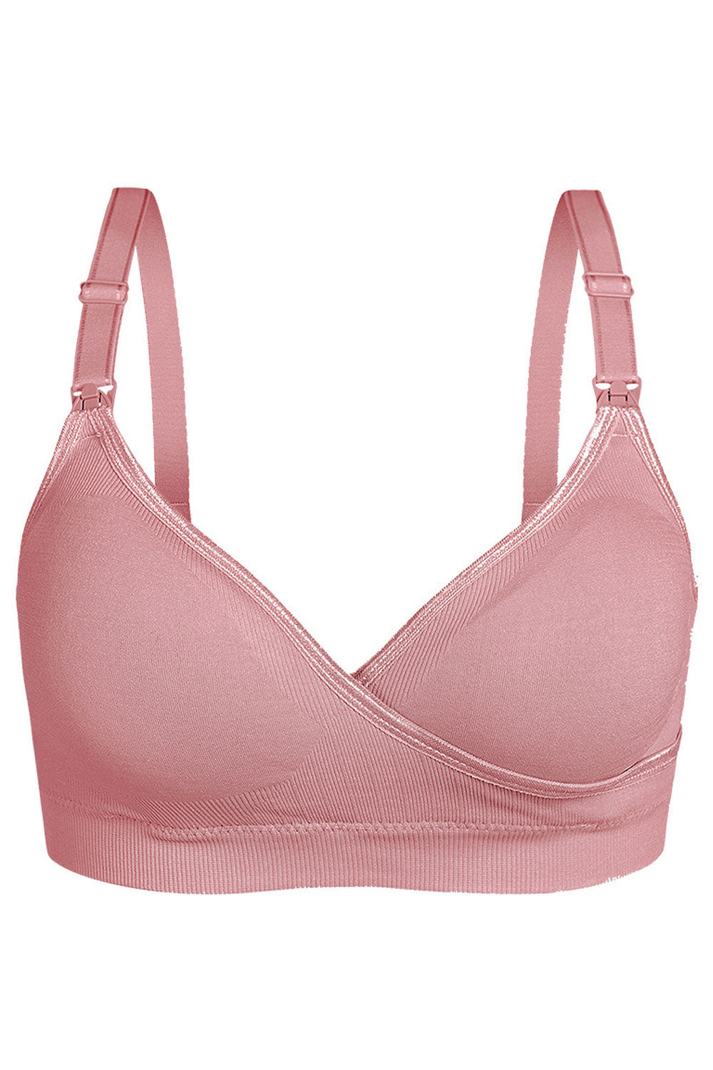Women New Beautiful, Adjustment Gathered Seamless Front Buckle Cross Breastfeeding Detachable Double Shoulder Strap Back Four Ro