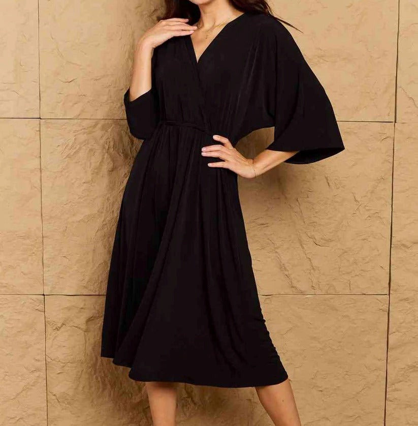 Women's OneTheLand Make Your Move Solid Surplice Midi Dress