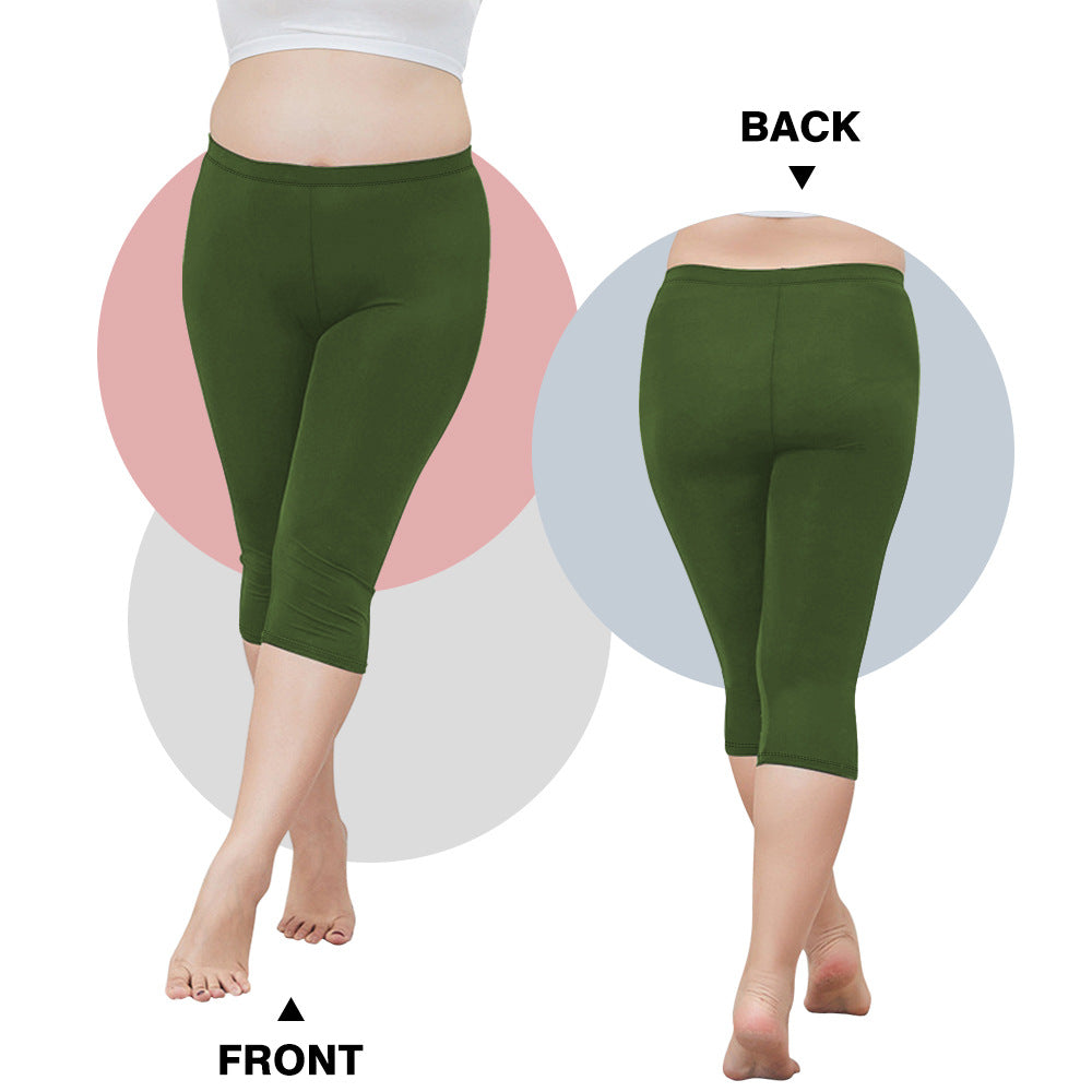 Women’s Plus-Size Breathable High-Elasticity Running Leggings