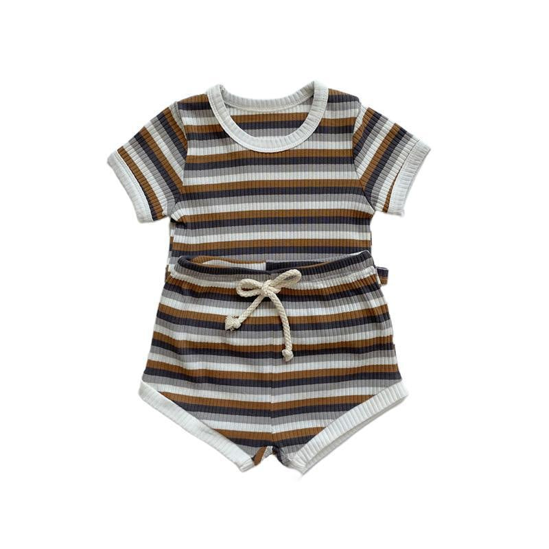 Summer Baby Boys & Girls Striped Sports Outfit - RAC26JP5381BATS