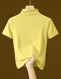 Women's Spring & Summer Half Turtleneck Slim Fit Inner Layering Shirt