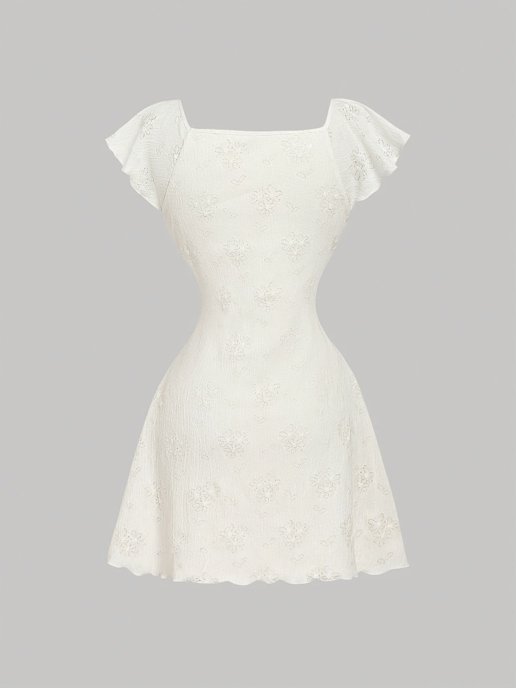 Women's Summer French-Inspired Romantic Ruffled Belted Waist Mini Dress Elegant Casual Fashion