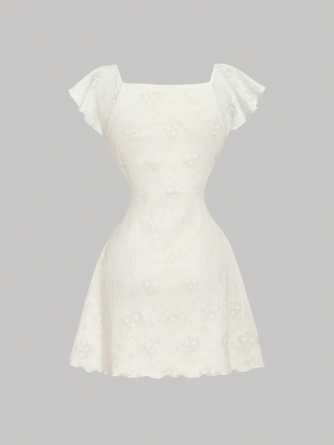 Women's Summer French-Inspired Romantic Ruffled Belted Waist Mini Dress Elegant Casual Fashion