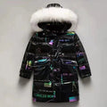 Winter New-Style Girls’ Cotton-Padded Coat – Mid-Length Thickened Down-Cotton Winter Outerwear - RAC25JP3292GDRESS