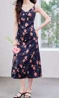 Women’s French Style Summer Seaside Vacation Elegant Long Dress