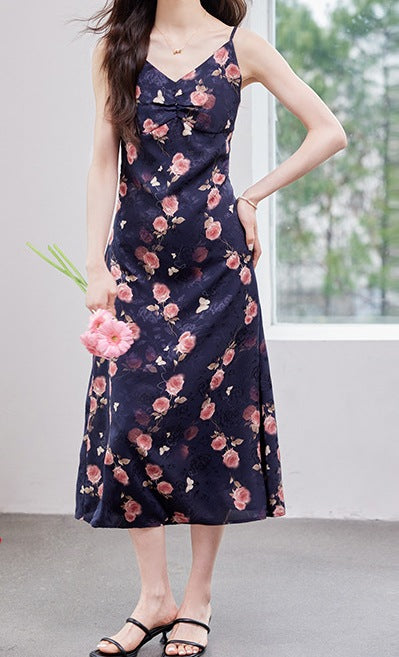 Women’s French Style Summer Seaside Vacation Elegant Long Dress