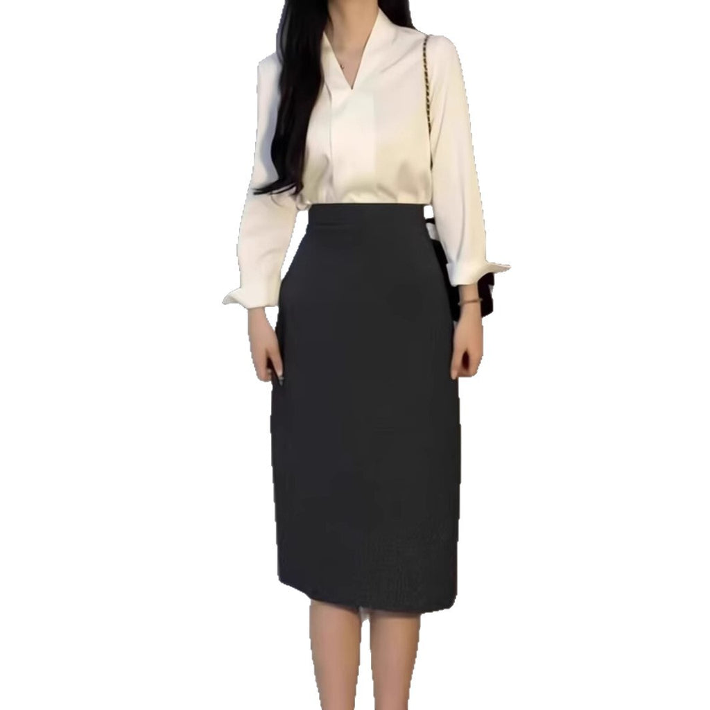 Women's Long-Sleeve Early Spring New White Shirt