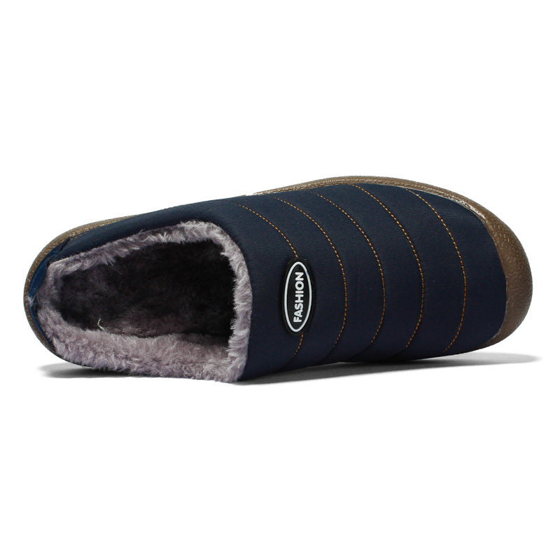 Winter Warm Cotton Slippers - Large Size Indoor Snow Boots for Men & Women