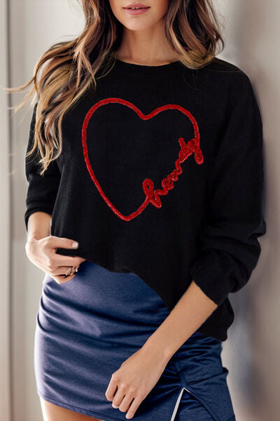 Women Round Neck Long Sleeve Sweater