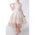 Kids Baby Girls Round Neck Lace Fancy Dress
