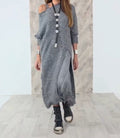 Women's Winter Knitted Solid Color Long Sleeve Two-Piece Lounge Set