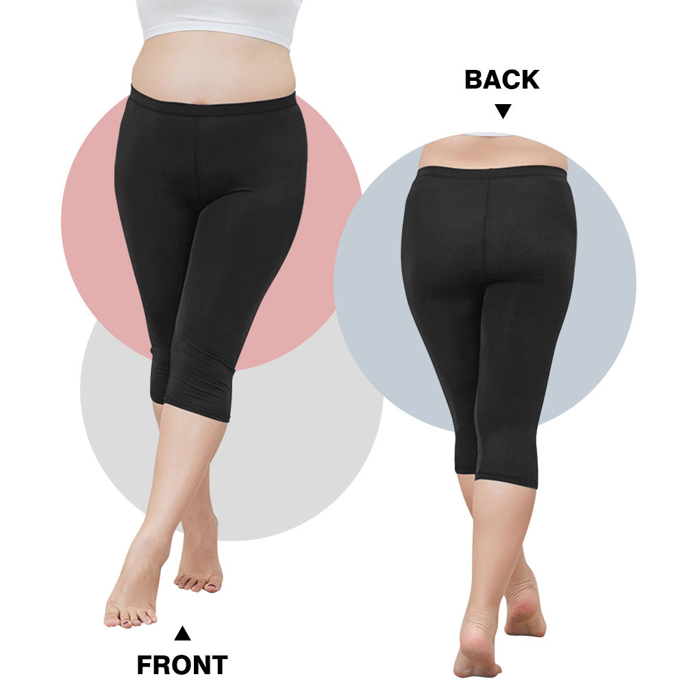 Plus-Size Breathable High-Elastic Athletic Leggings for Running, Fitness & Yoga