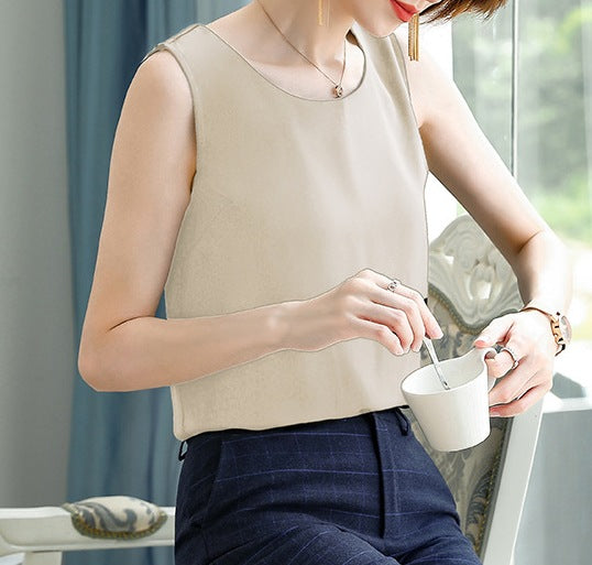 Women's Spring & Summer Sleeveless Professional Outerwear Top - Lightweight Office Layering Vest