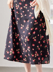 Women’s Elegant Floral Chiffon Skirt Set – Lightweight Coordinated Outfit