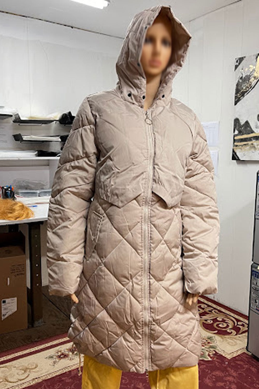 Women Pacifying Hooded Neck Zip Closure Nicely Designed Thick & Warm Winter Padded Jacket