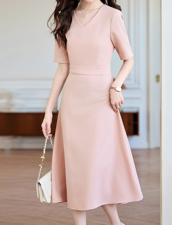 Women’s V-Neck Short-Sleeved Summer Dress