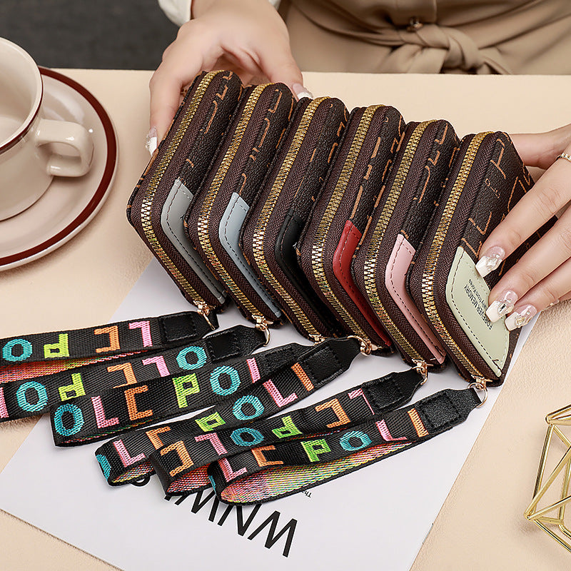 New Women's Short Wallet – Multi-Card Slot Small Coin Purse with Letter Zipper