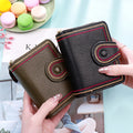 Card Bag Wallet One-Piece Women’s Short Folding Wallet Small Fresh Thin Cute Coin Purse