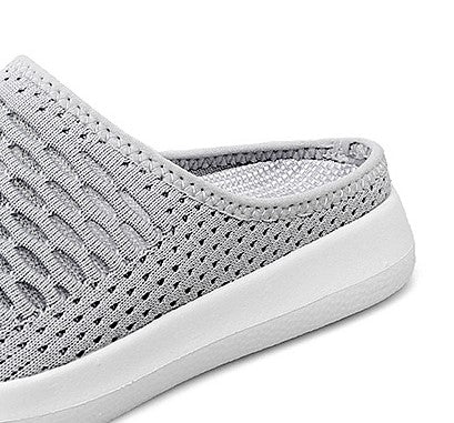 Summer Breathable Mesh Half Slippers - Women's Closed-Toe Heel-Free Slip-On Casual Shoes