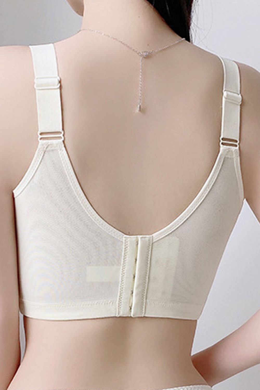 Women New Beautiful,Gathering, Adjustment Type, Fixed Shoulder Straps Back Five Rows of Buckles Traditional Shape Anti-Sagging T