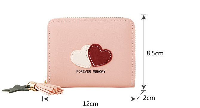 New Style Small Fresh Dot Color Matching Coin Clip – Trendy Women’s Mini Wallet Card Holder