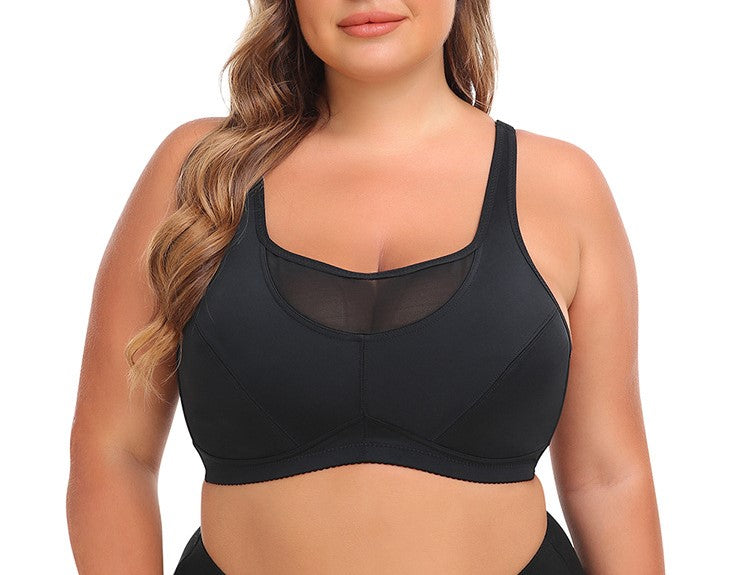 Plus Size Wire-Free Sports Bra – American Style Backless Vest Bra, Full Support, Comfort Fit