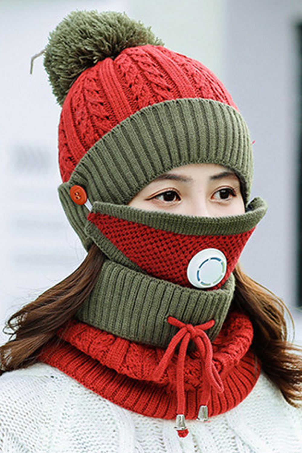 Women Thick Winter Solid Colored Tremendous Knitted Hat