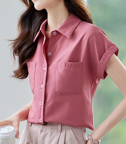 Women's Elegant Short Sleeve Summer Casual Shirt
