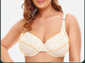 Steel Ring Lace Jacquard Super Book Intimates Bra – Large Size Support, B–F Cup