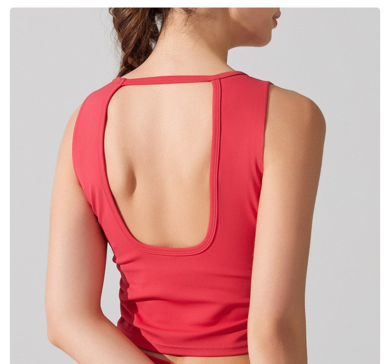 Women Wide Shoulder Strap Sports Bra for Women - Shockproof, Big U Back, Gathered Design, Yoga & Running Training Vest