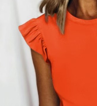Women’s Lace-Up Solid Color Round Neck Fashionable Elegant Dress