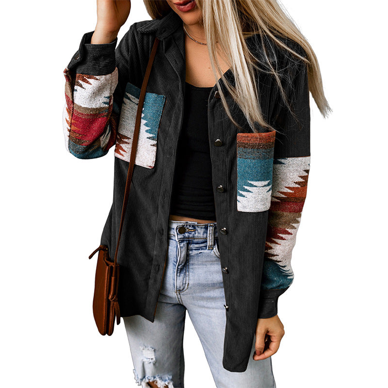 Women’s Loose Shirt Jacket – Casual Lightweight Button-Down Layering Coat