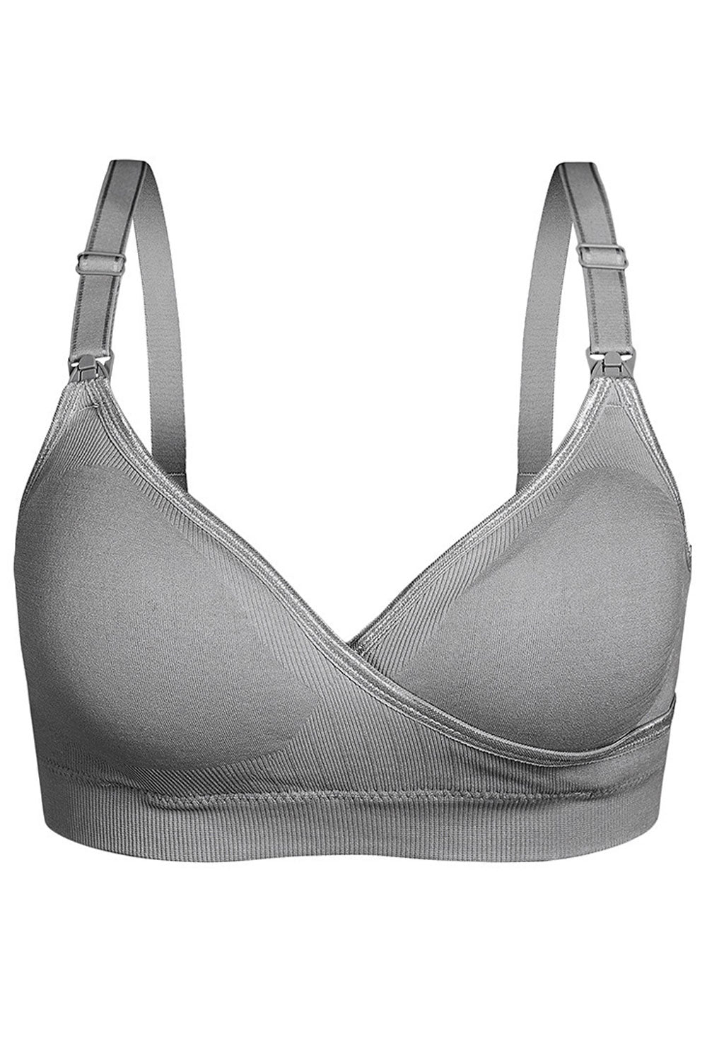 Women New Beautiful, Adjustment Gathered Seamless Front Buckle Cross Breastfeeding Detachable Double Shoulder Strap Back Four Ro