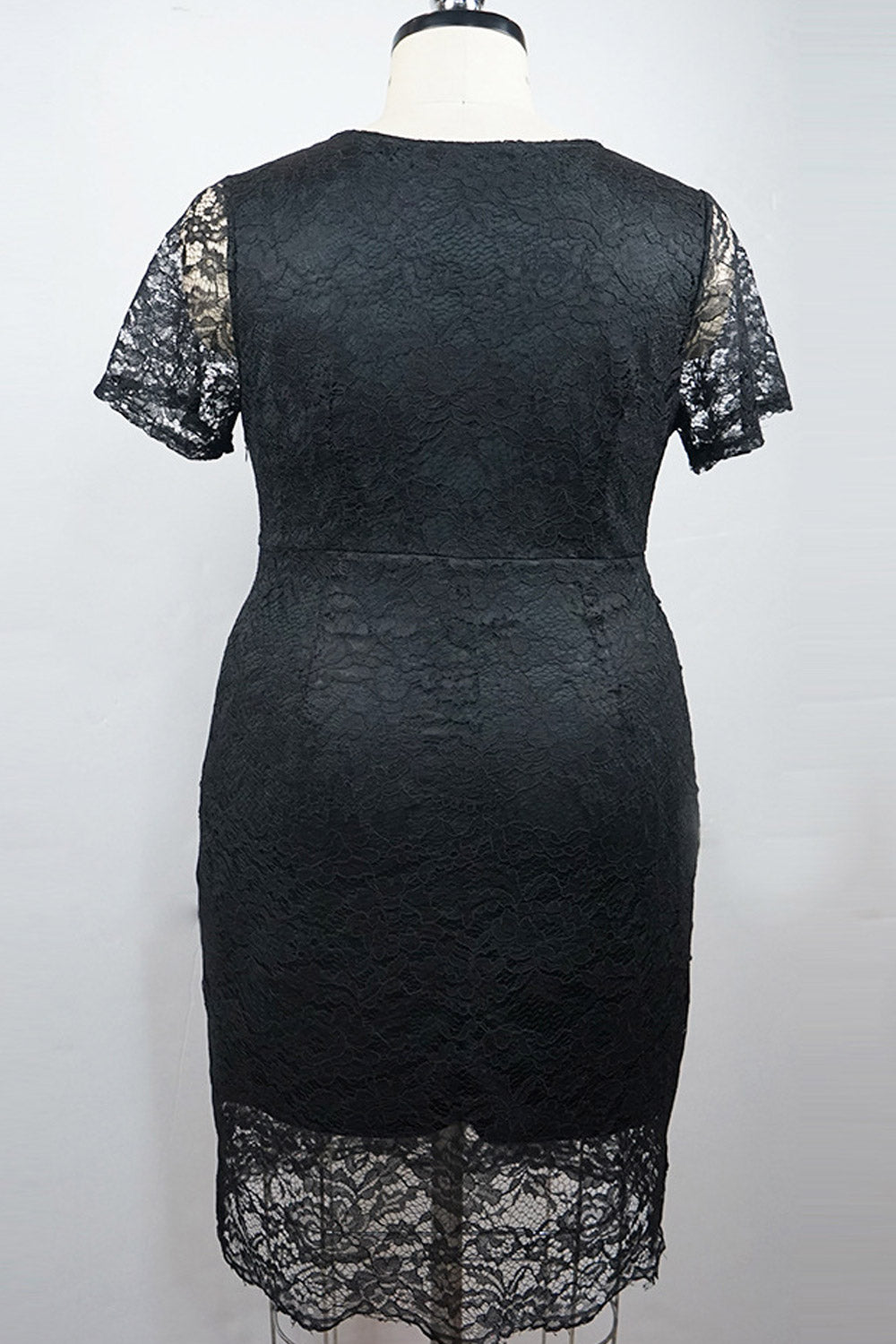 Women Plus Summer Lace Design Pattern Elegant Slim Evening Dress