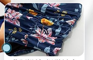 Women’s Plus Size Two-Piece Bikini Swimsuit – Drawstring Top & Split Bottom for Adjustable Comfort