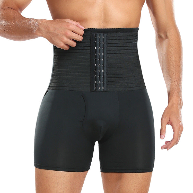 High-Waisted Tummy-Control Shaping Shorts – Breathable, Waist-Cinching Compression Pants