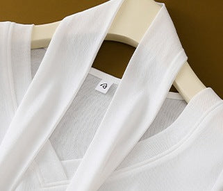 Women's Slim-Fit V-Neck Base Shirt - Autumn Elegant Goddess Style Inner Top